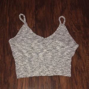 Knit spaghetti strap crop top
